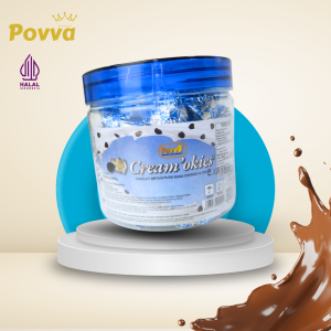 Povva Cream'okies Cokelat Bar cookies & Cream , Cemilan & Snacking Manis Krim dan Biskuit