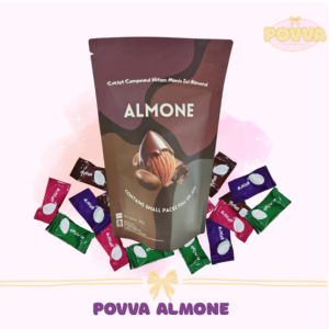 Povva Almone Chocolate Almond Pouch Sweet Crunchy